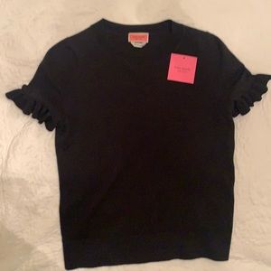 Kate Spade Ruffle Short Sleeve Sweater